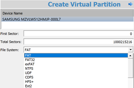 Create Virtual Partition